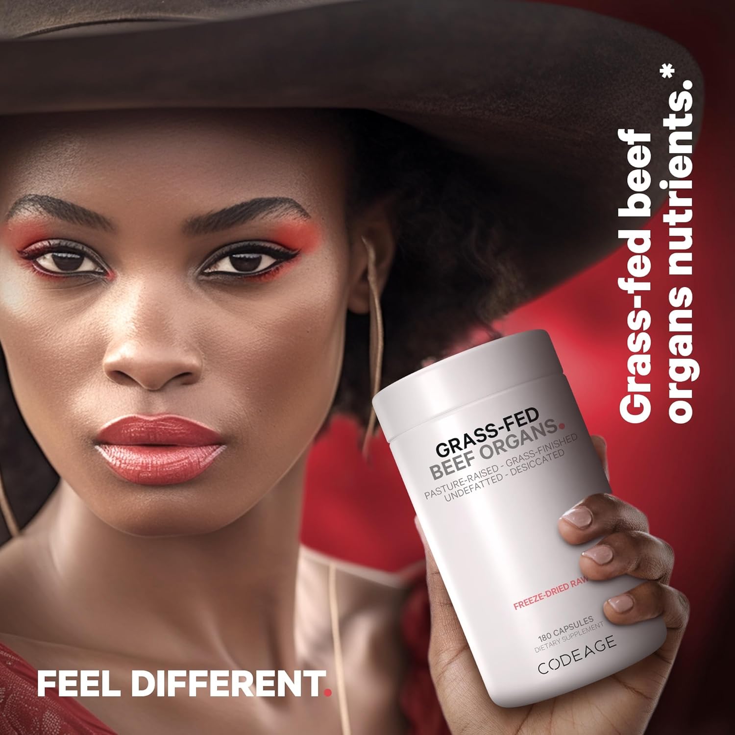 Codeage Grass Fed Beef Organs Supplement – Glandulars Supplements - Freeze Dried, Non-Defatted, Desiccated Liver, Heart, Kidney, Pancreas & Spleen Bovine Pills – Beef Vitamins - Non-Gmo -180 Capsules : Health & Household