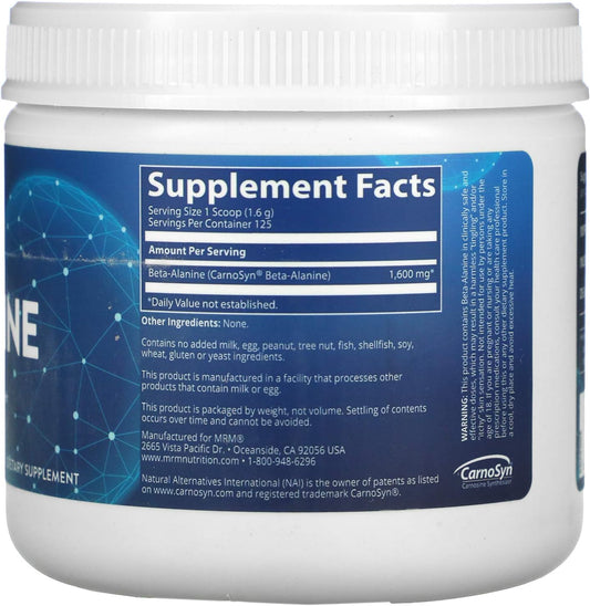 Mrm Nutrition Beta-Alanine | Balance Muscle Ph | Performance + Enduran