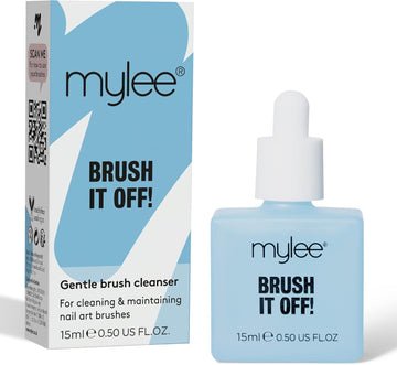 Mylee Brush It Off Nail Art Gel Brush Cleaner Professional Grade Brush Cleaner For Nail Art Brushes – Vegan, Clear, And Alcohol-Free Cleanser Solution
