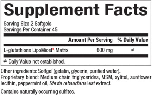 Natural Factors, Glutathione Lipomicel Matrix, 300 Mg, Offers Higher Absorption & Powerful Antioxidant Support, 90