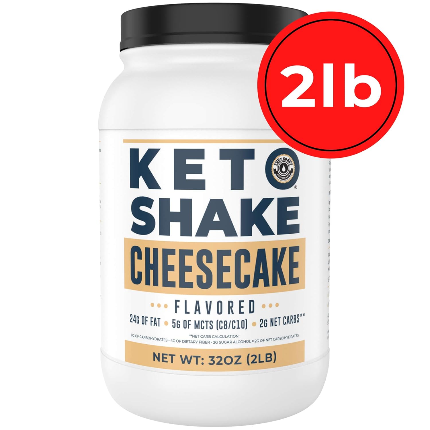 16Oz Cheesecake Keto Meal Replacement Shake - Low Carb Keto Protein Powder Mix, High Fat Protein Shake With Mcts From Coconut Oil Powder, Collagen Peptides And Real Usa Cream Cheese - 2 Net Carbs : Health & Household