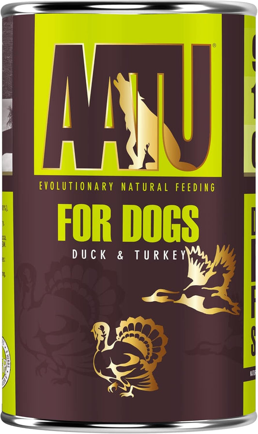 Wet Dog Food In A Tin - Duck & Turkey (6X400G) - Grain Free Recipe - No Artificial Ingredients - Good For Low Maintenance Feeding