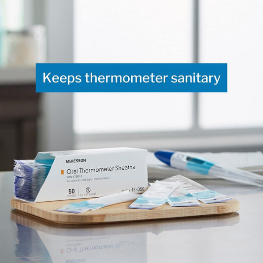 McKesson Oral Thermometer Probe Cover for Digital Thermometer, 50 Count