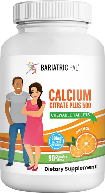 Bariatricpal Calcium Citrate 500Mg Chewable Tablets - Orange (30-Day Supply)