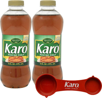 Karo Pancake Syrup 16 Ounce (Pack Of 2) With Karo Measuring Spoon