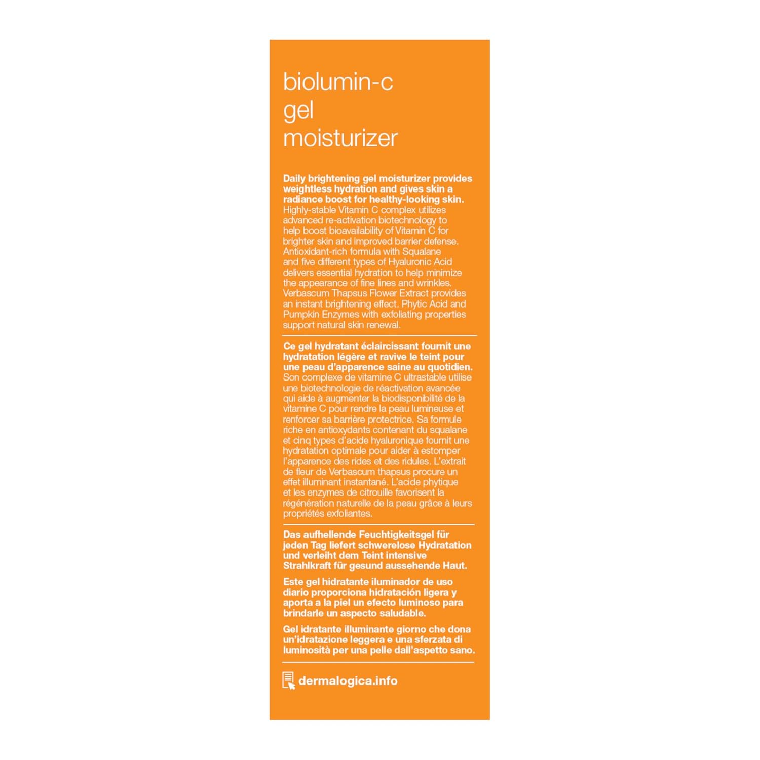 Dermalogica Biolumin-C Gel Moisturizer, Face Moisturizer With Hyaluronic Acid And Vitamin C - Boosts Radiance, Brightens, Provides Weightless Hydration, 1.7 Fl Oz : Beauty & Personal Care