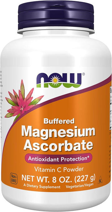 NOW Foods Supplements, Magnesium Ascorbate Powder, Buffered, Antioxidant Protection*, 8-Ounce