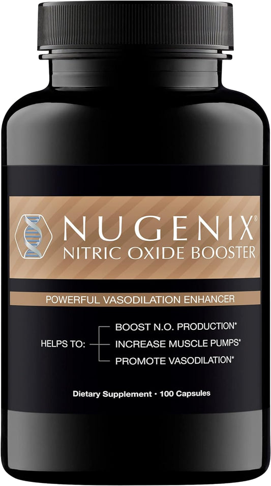 Nugenix Total-T Free And Total Testosterone Booster For Men & Nugenix Nitric Oxide Booster Supplements Bundle