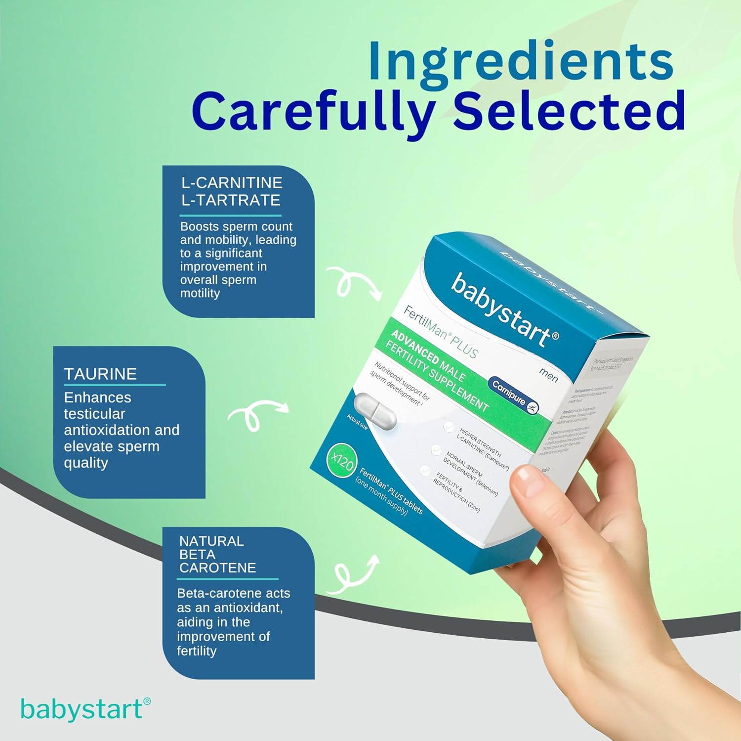 Babystart Fertility Supplements for Men - FertilMan 30 Tablets, 1 Month Supply, Male Fertility Vitamins with Zinc, Folic Acid and Vitamin D for Conception, Immune Support - Mens Health Supplement : Amazon.co.uk: Health & Personal Care