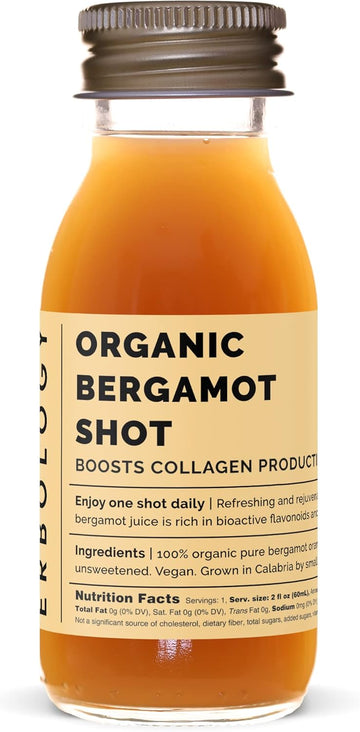 100% Organic Bergamot Juice 12 Daily Shots (60Ml) - Supports Immunity And Collagen Production - High In Vitamin C And Bio-Active Flavonoids - Straight From Farm In Italy - Undiluted - No Added Sugar
