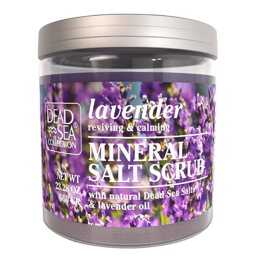 Dead Sea Collection Salt Body Scrub - 2 X Large 23.28 Oz - Lavender & Eucalyptus - Exfoliating Effect - Includes Organic Essential Oils & Natural Dead Sea Minerals