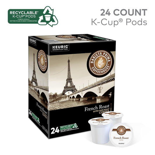 Barista Prima Coffeehouse, French Roast Keurig Single Serve K-Cup Pods, 96 Count