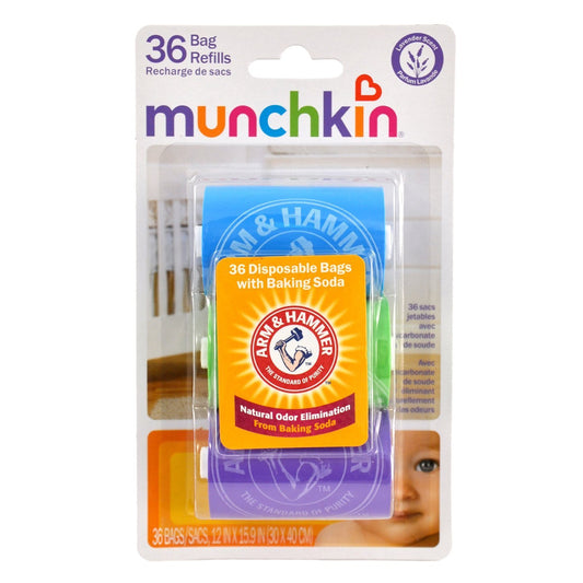 MunchkinĀ® Arm & Hammer Diaper Bag Refill, 3 Pack, 36 Bags