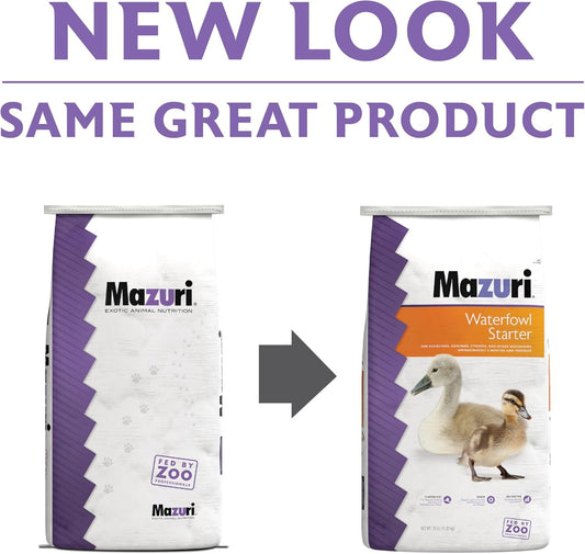Mazuri | Nutritionally Complete Waterfowl Starter Food | 25 Pound (25 Lb.) Bag