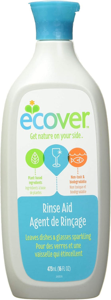 Ecover Naturally Derived Rinse Aid For Dishwashers, 16 Ounce
