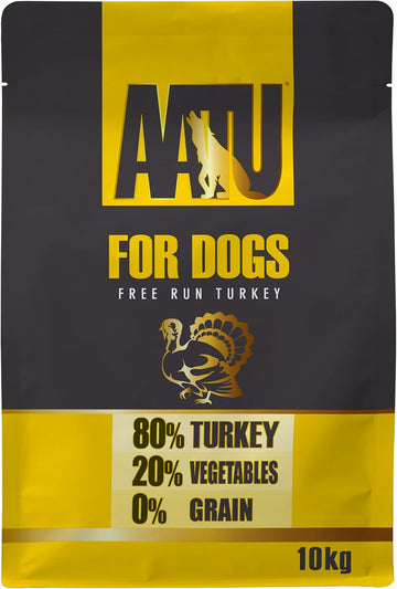 Aatu 80/20 Complete Dry Dog Food, Turkey 10Kg - Dry Food Alternaitve To Raw Feeding, High Protein. No Nasties, No FillersAt10
