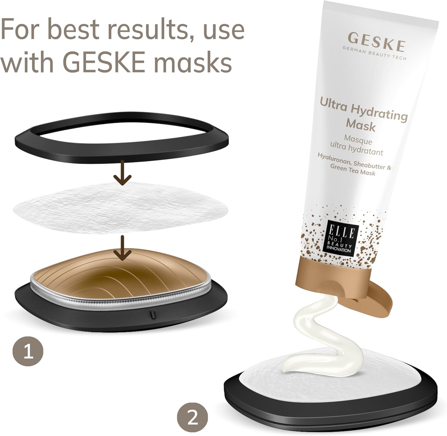 GESKE | SmartAppGuided™ Sonic Warm & Cool Mask | 9 in 1 | Beauty LED Face Mask | Full LED Spectrum and Red Light Therapy | heat | Cooling | Increased uptake of facial care products | facial massager : Amazon.co.uk: Health & Personal Care