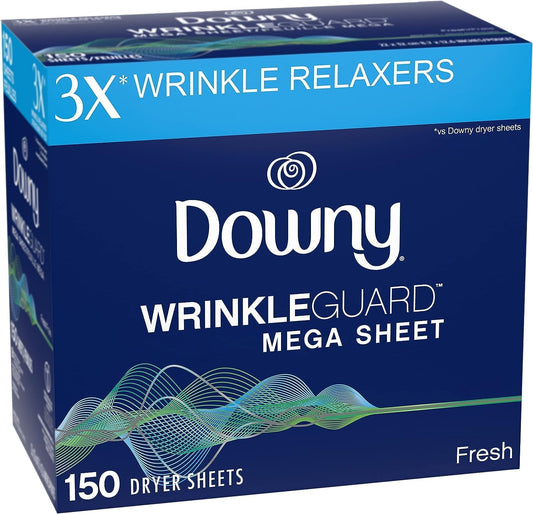 Downy Wrinkleguard Dryer Sheets, Fresh, 150 Count