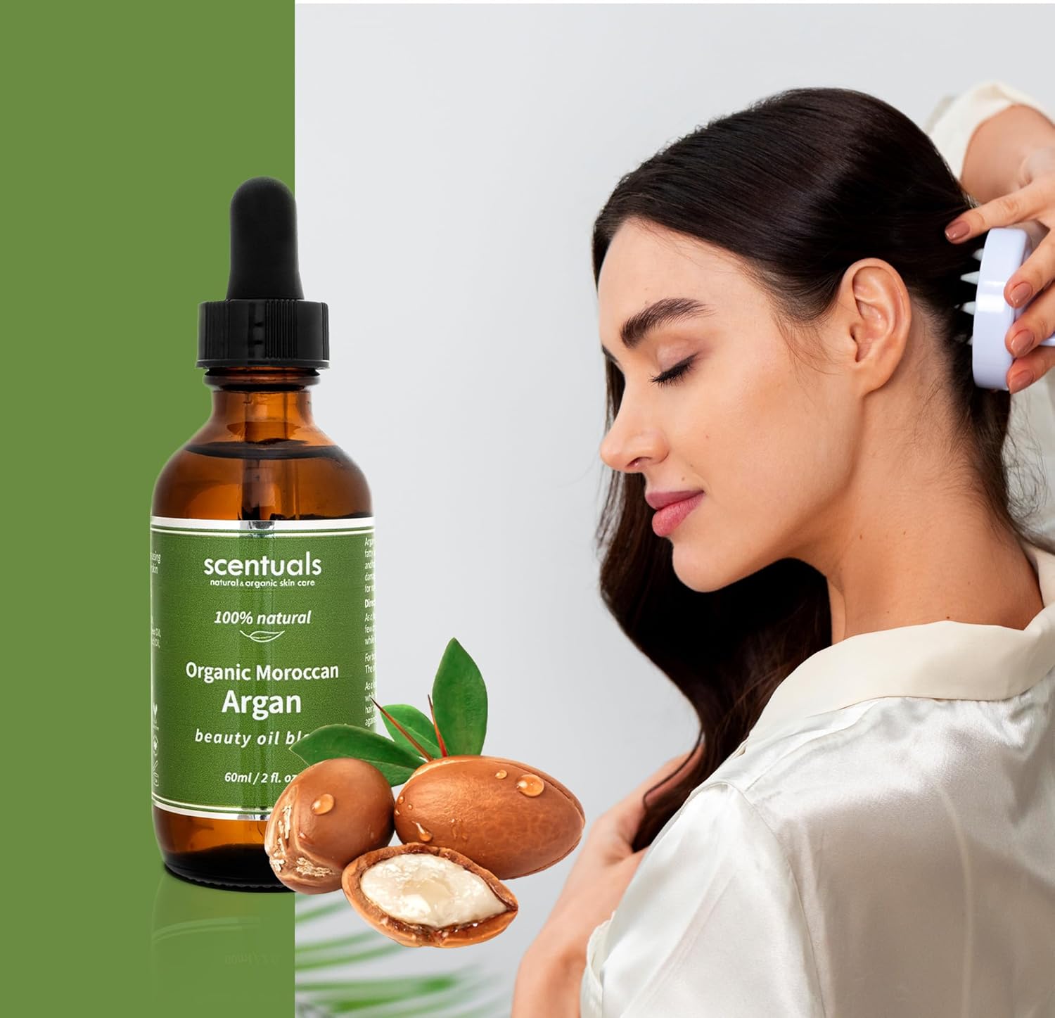 Scentuals Argan Beauty Oil Blend, All-In-One Skin, Hair & Nail Care, Pure Argan Oil Blend, Apricot Oil, Safflower Oil, Vitamin E Oil, Deep Hydration, Anti-Aging, Natural Skin Care,2 Fl.Oz | 60 Ml : Beauty & Personal Care
