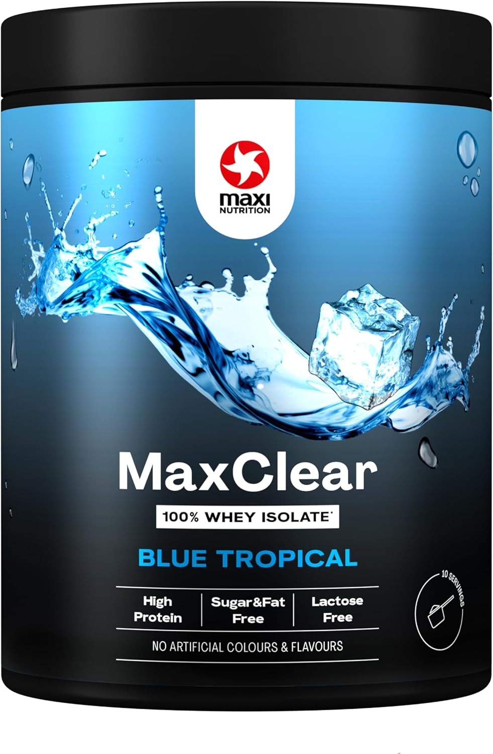 MaxiNutrition MaxClear Blue Tropical 300g, 24g Protein, 104 Calories per Serving. Refreshing, Low Calorie, No Artificial Colours or Flavours : Amazon.co.uk: Health & Personal Care