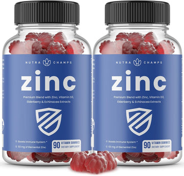 Zinc Gummies | 4-In-1 Zinc Gummies Adult | Zinc Chewable 50Mg | Chewab