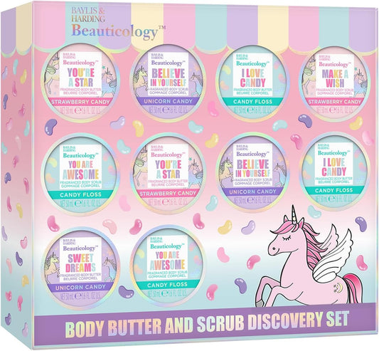 Baylis & Harding Beauticology Candy Body Scrub & Butter Discovery Gift Set (Pack Of 1) - Vegan Friendly