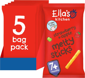 Ella'S Kitchen Strawberry & Apple Melty Sticks 5 X 16G