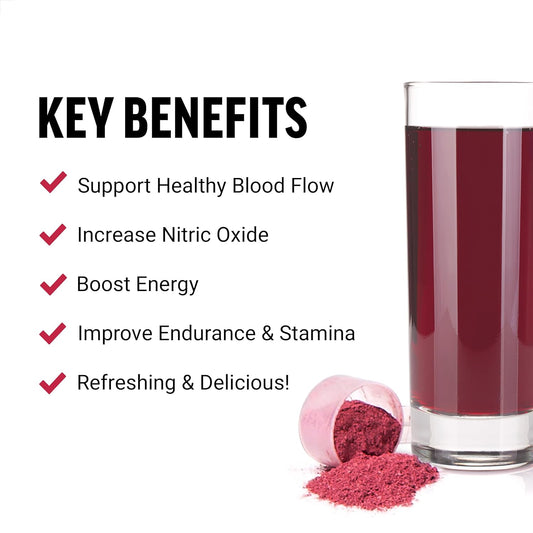 Force Factor Total Beets Superfood Beet Root Powder 2-Pack, Nitrates To Support Circulation, Blood Flow, Nitric Oxide, Energy, Endurance, Stamina, Cardiovascular Heart Health Supplement, 60 Servings