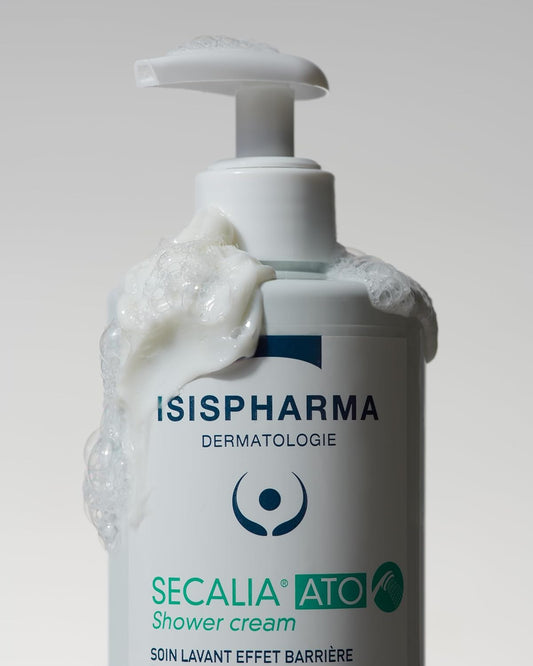 Isispharma Secalia Ato Shower Gel 400 Ml - Body Wash For Dry Skin With Atopic Tendency - Body Care Barrier Effect - Nourishes And Soothes Itching - Family Size Bodywash - Made In France
