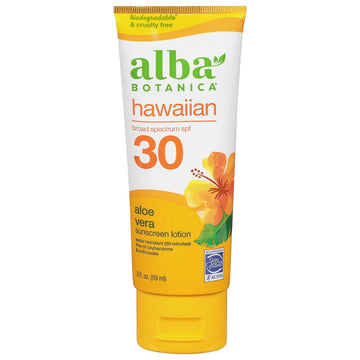Alba Botanica Sunscreen Lotion, Spf 50, Island Vibe, 3 Oz
