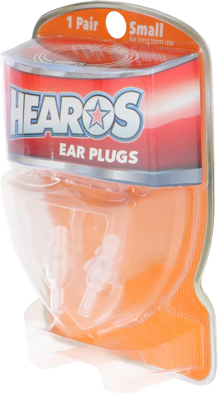 Hearos High Fidelity Series Ear Plugs With Free Case, Nrr 12, 1 Pair, Silicone, Hypoallergenic, Clear (311) : Health & Household