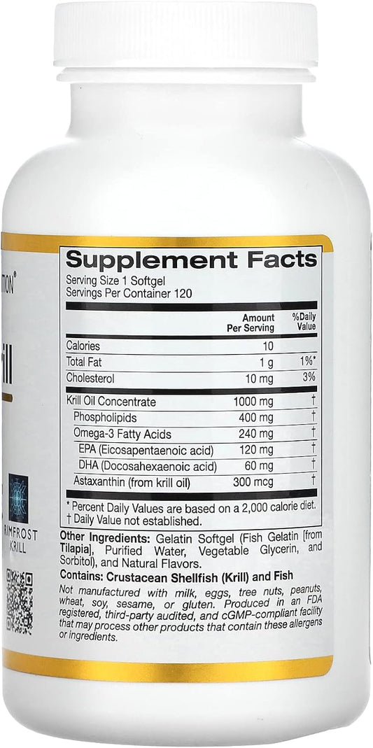 Antarctic Krill Oil, Omega-3 Phospholipids with Naturally Occurring As