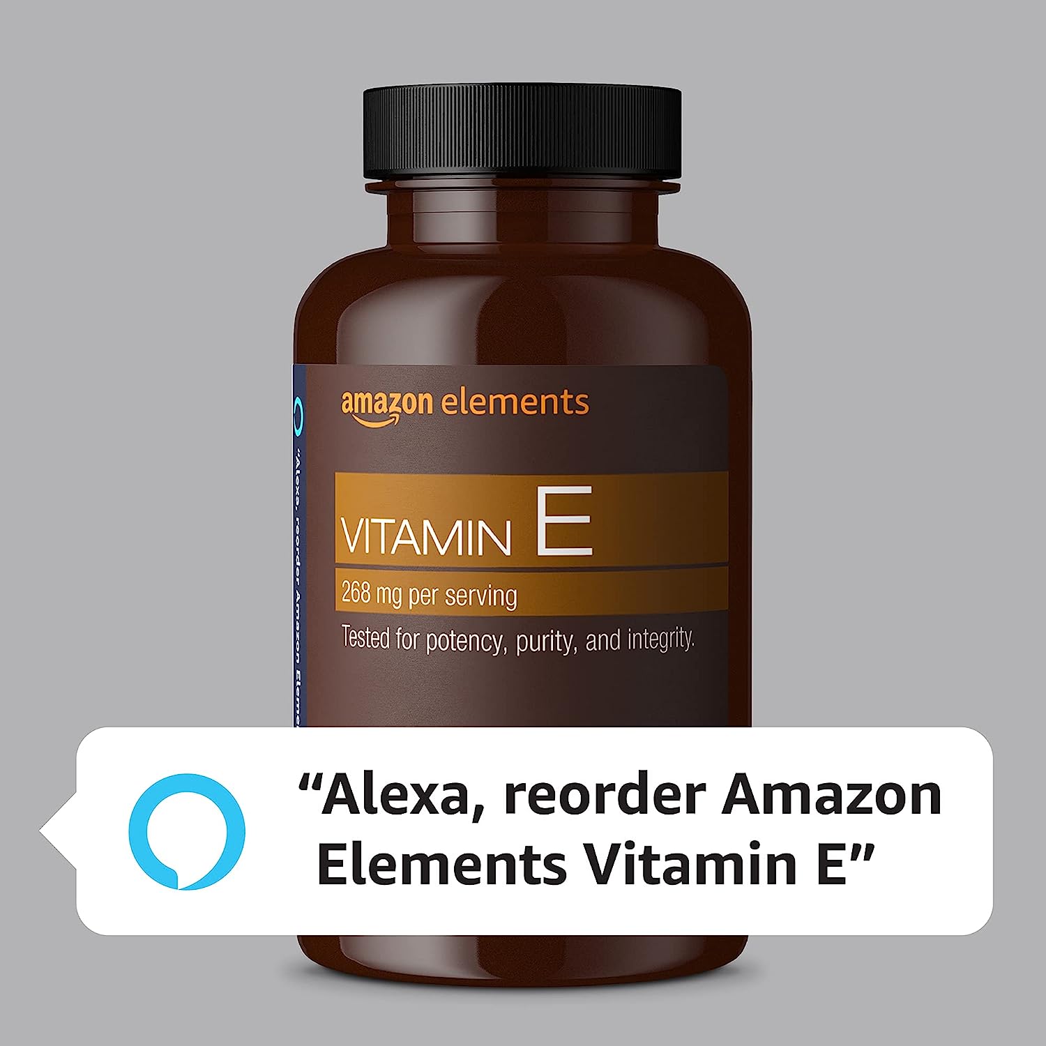 Amazon Elements Vitamin E, 400 IU, 100 Softgels, 100 days of supply (Packaging may vary) : Health & Household
