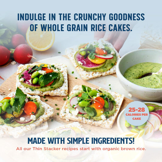 Lundberg Thin Brown Rice Cakes, Salt-Free, 6-Pack – Regenerative Organic Certified, Healthy Snacks, Vegan, 6 Oz Ea