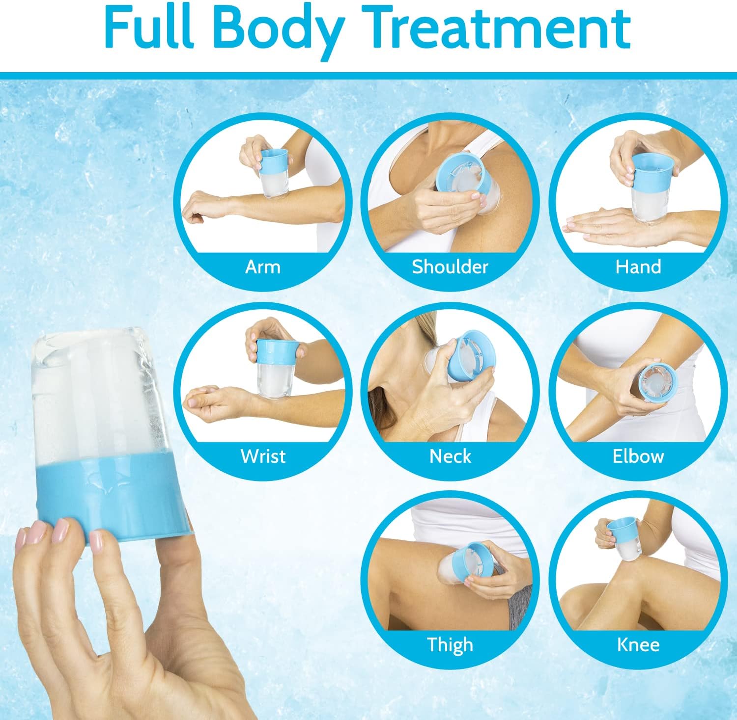 Arctic Flex Ice Cups & Roller - Portable Face Icing Tool, Silicone Massager For Skin Care, Reduces Puffiness & Enhances Beauty : Health & Household