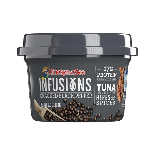 Chicken Of The Sea Infusions Tuna, Cracked Black Pepper, 2.8-Ounce Cups (Pack Of 6)