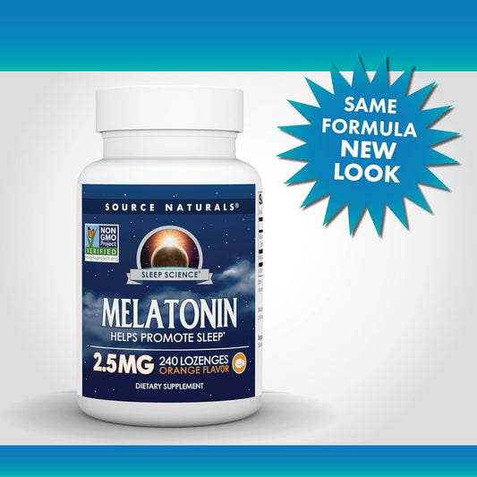 Source Naturals Melatonin 2.5 Mg - 240 Orange Flavored Lozenges