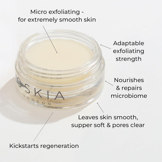 Oskia Micro Exfoliating Balm โ Gentle Exfoliating Balm With Msm, Prebiotics & Shea Butter For Smooth, Refreshed Skin