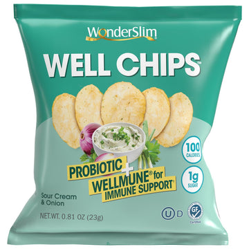 Wonderslim Potato Well Chips, Sour Cream & Onion, With Probiotics & Immune Support, Gluten Free (7Ct)