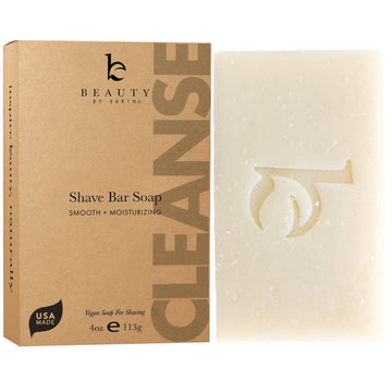 Beauty by Earth Organic Bar Soap for Shaving, Shea Butter Soap, Natural Soap, Organic Soap Bar, Soap for Face, Foamy Lathering Vegan Soap Works As Shaving Cream, Organic Soap with Shea Butter