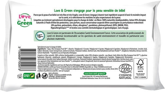 Love & Green Liniment Wipes 56 Wipes