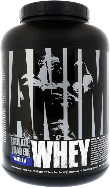 Animal Whey Isolate Whey Protein Powder  Isolate Loaded For Post Workout And Recovery  Low Sugar With Highly Digestible Whey Isolate Protein - Vanilla - 5 Pounds ( Packaging May Vary )