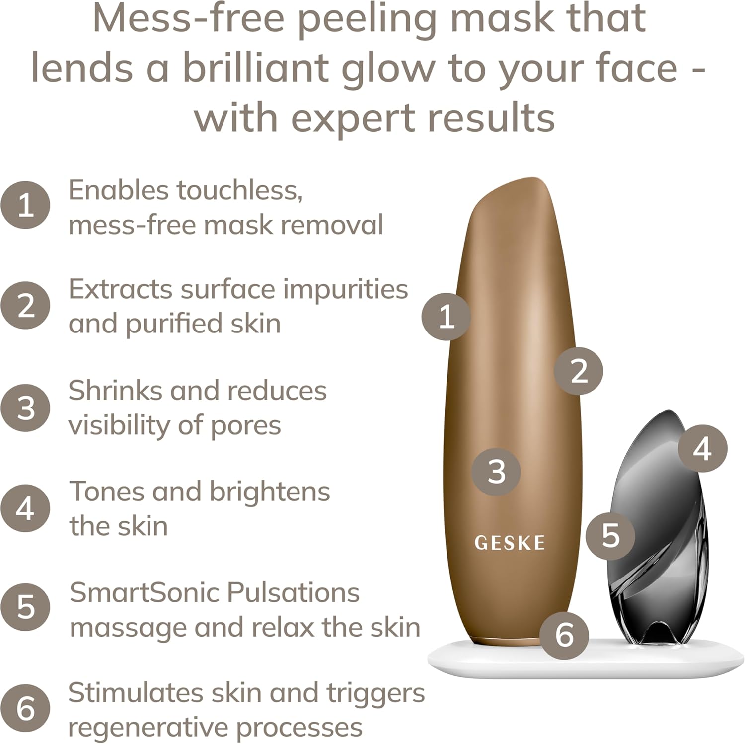 GESKE | SmartAppGuided™ Touchless Magnetic Peeling Mask 5 in 1 | Magnetic Face Mask | Removes impurities | facemask | Pore Cleansing | Care for women & men | face masks : Amazon.co.uk: Beauty