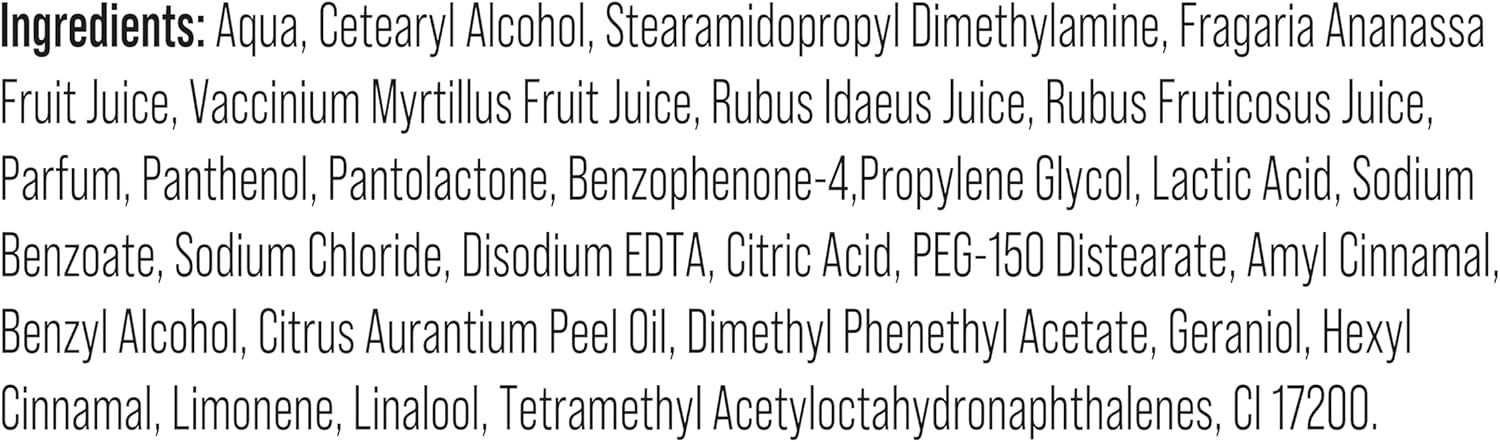 Alberto Balsam Sunkissed Raspberry Conditioner, 300Ml - 24Hr Fragrance - Pro-Vitamin B5 - Silicone Free