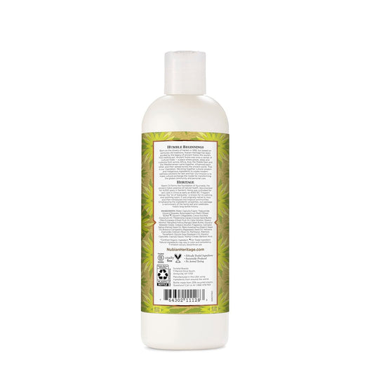 Nubian Heritage Body Lotion Indian Hemp & Haitian Vetiver For All Skin Types Made With Fair Trade Shea Butter, 13 Oz