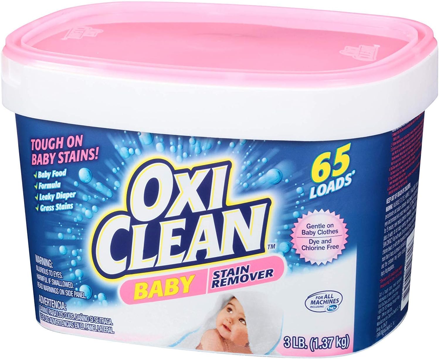 Baby Stain Fighter, Soaker, 3 lb Tub Baby Stain Soaker (2 Pack) : Health & Household