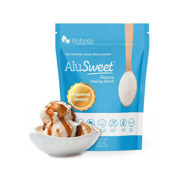 Alusweet Allulose Sweetener Zero Calorie - 12 Oz - 1:1 Sugar Substitute, Keto-Friendly, Gluten-Free, Non-Glycemic, Plant-Based Sugar Substitute For Baking, Coffee, Cooking And Drinks