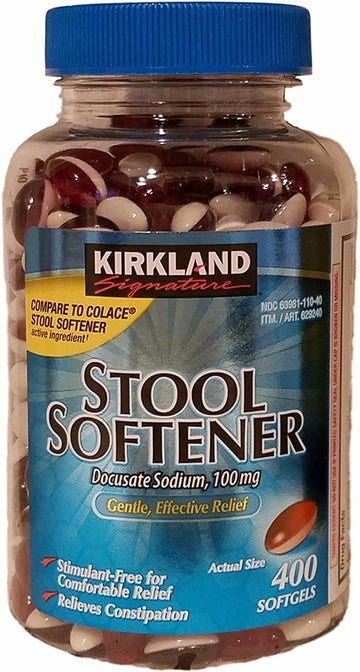 Kirkland Signature Stool Softener 100 Mg, 400 Softgels
