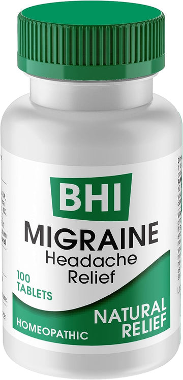 Bhi Migraine Tablets β Natural Headache & Migraine Relief, 100 Tablets