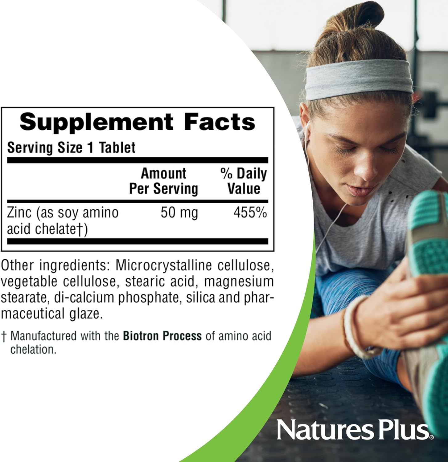 Zinc, 50 Mg, 90 Tablets, Naturesplus